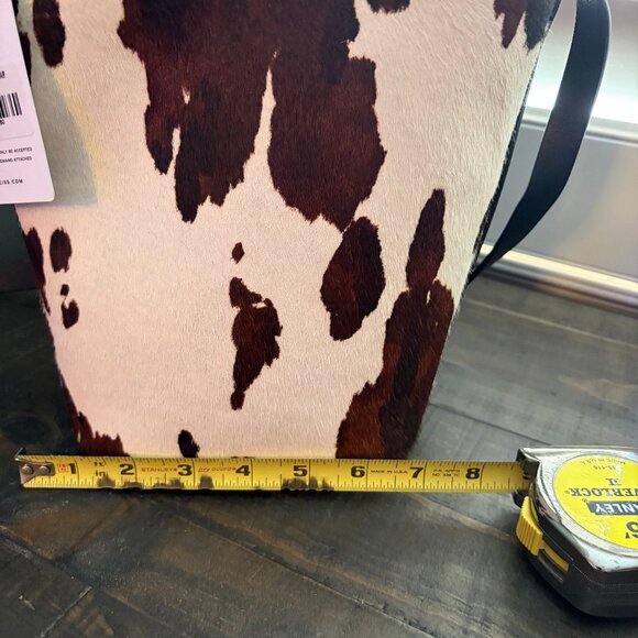 Brand New Reiss Hudson Mini Calf Hair Bucket Bag - Picture 6 of 8